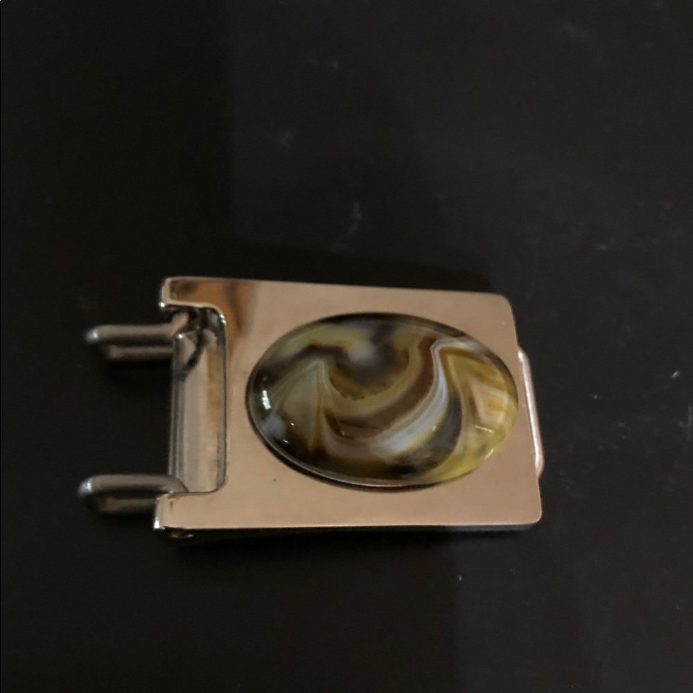 Crazy Lace Cabofhon Stainless Money Clip C-5-15